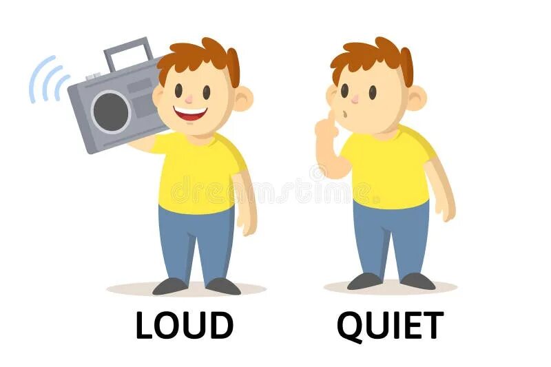 Loud quiet. Громко карточка с изображением. Картинки для детей Loud quiet. Громко тихо карточки. Adjectives noisy