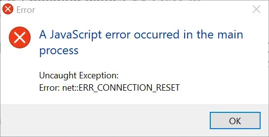 Err_connection_reset. Ошибка JAVASCRIPT Error occurred in the main process. Connection_reset , -101. Err_connection_reset на телефоне. Javascript error как исправить