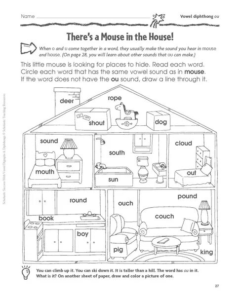 There is a mouse. Worksheets house and rooms. mouse is in the house. there is a mouse in the house. mice in the house worksheet.