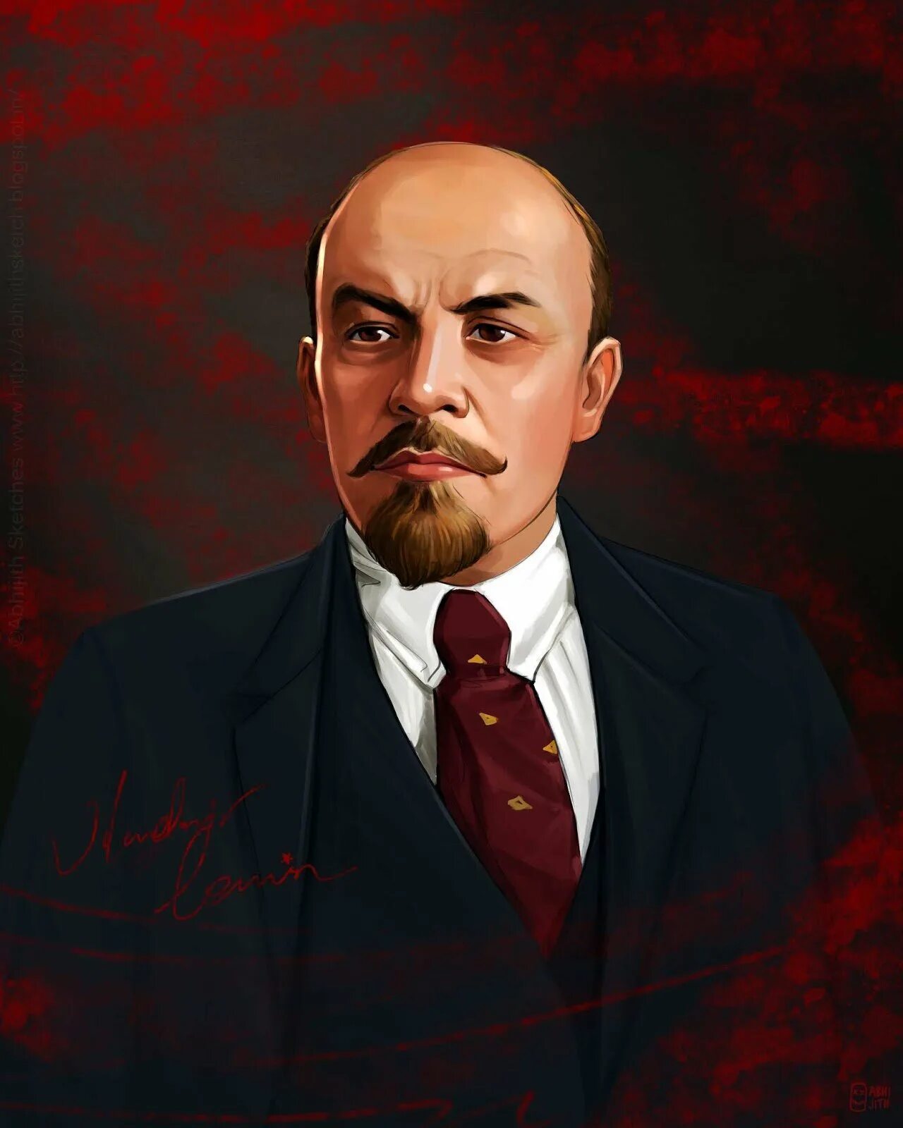 Lenin has. Портрет Владимира Ленина. Ленин и Сталин арт.