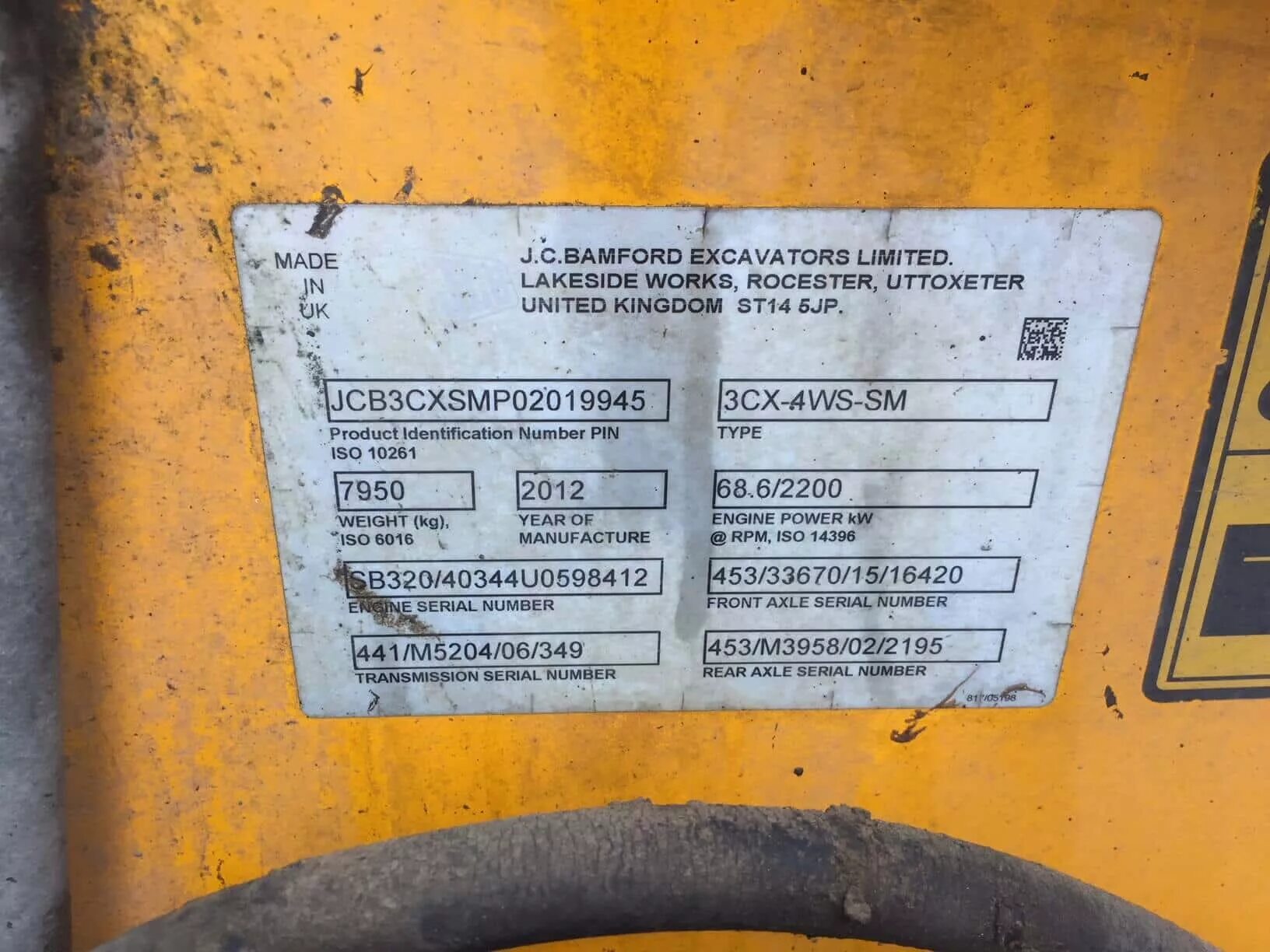 Vin экскаватора. Маркировочная табличка JCB 3cx. JCB 3cx-4ws-SM. Шильда JCB 3cx. Вин JCB 4cx.