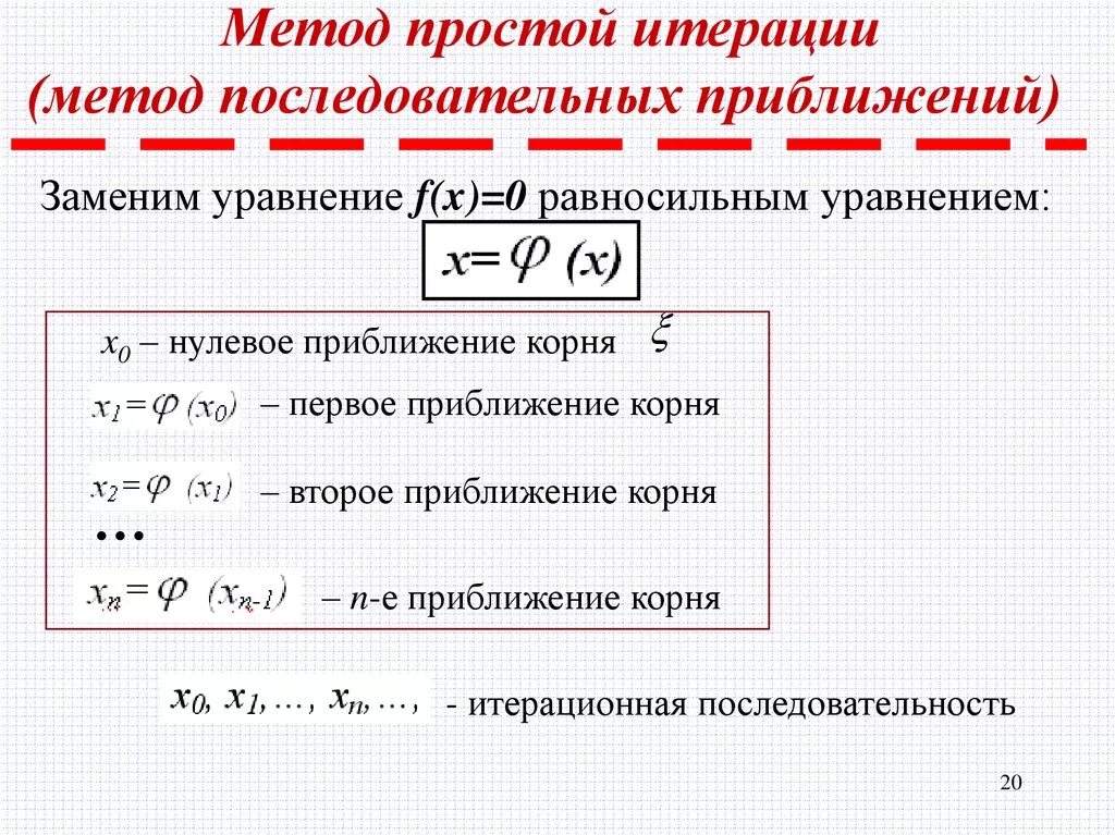 Метод последовательного изменения. Метод последовательных приближений. Метод последовательных итераций. Метод итераций уравнения. Метод итераций последовательного приближения.