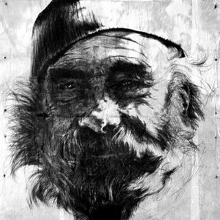 Weathered face