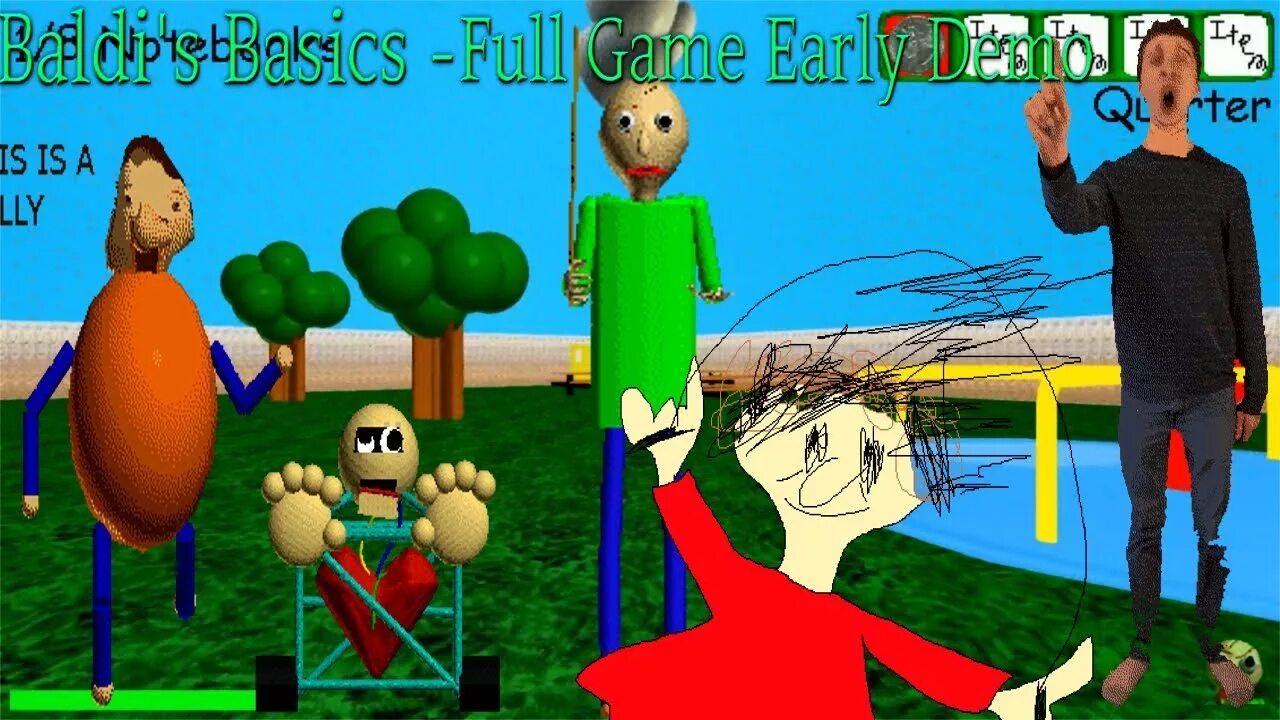 Балдис бейсикс. Baldi's Basics Full game Demo. БАЛДИ .демо. Выбор режимов игры Baldis.