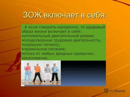 Образ жизни включает