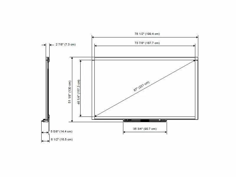 Интерактивная доска размеры