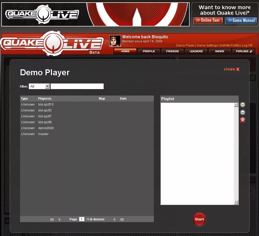Demo player. Demo player