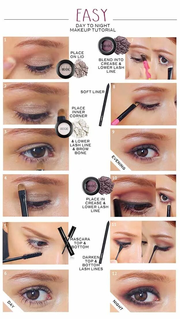 Tutorial nights. Макияж when day. easy make-up ideas. quick and easy day makeup tutorial.