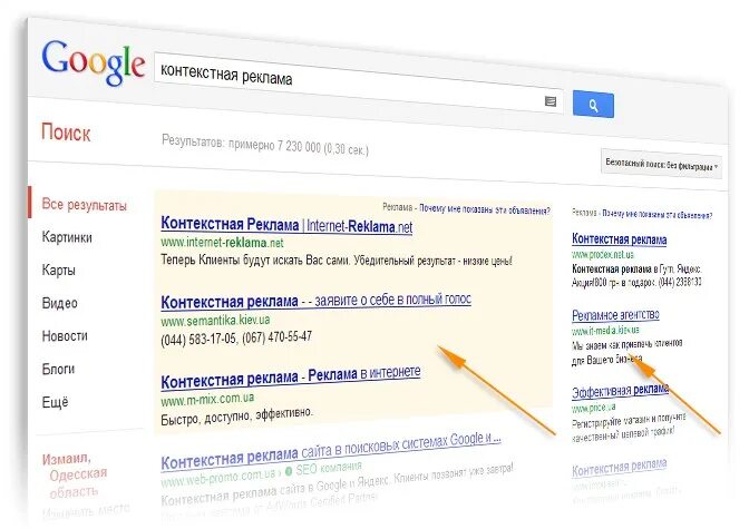 Контекстная реклама гугл. Реклама в поисковике. Google реклама поиск. Контекстная реклама пример. Поисковая реклама это