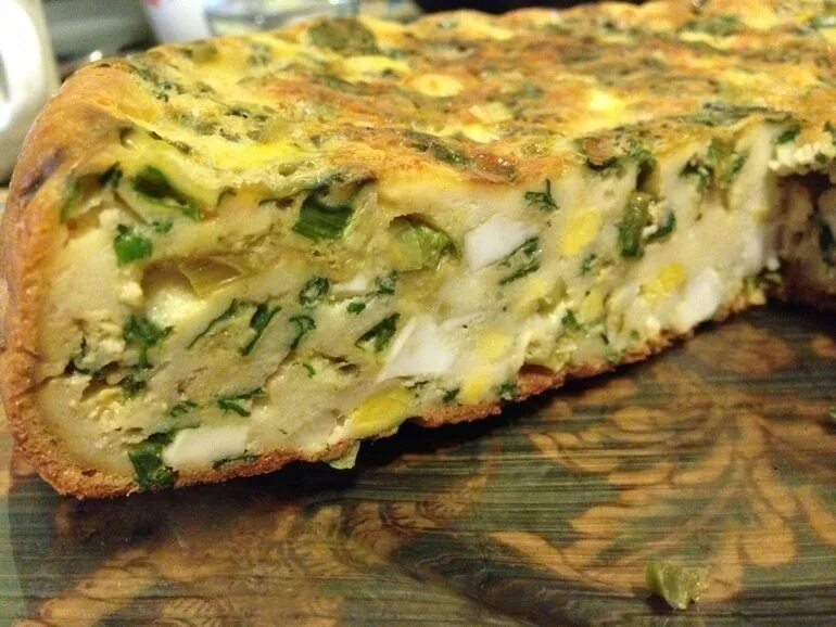 Пирог с курицей и яйцом