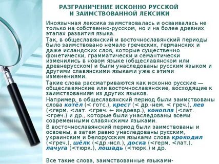 Заимствованные слова это кратко
