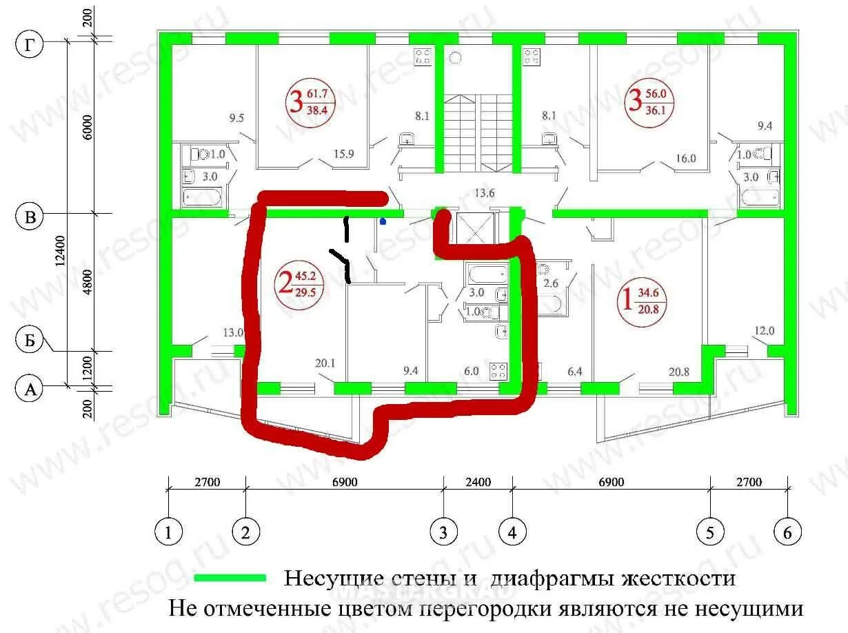 Как определить несущую стену в панельном доме. Как определить несущую стену в панельном доме