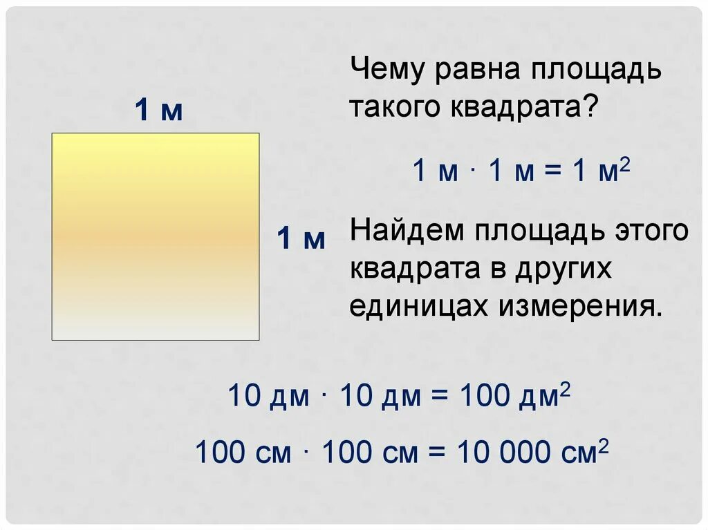 Чему равно 5 метров в квадрате