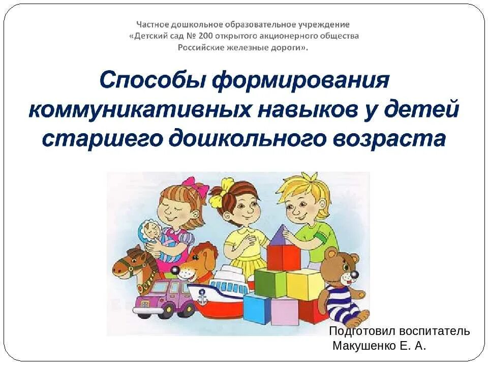 коммуникативные навыки дошкольников диагностика