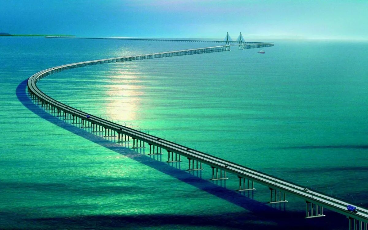 Даньян-Куньшаньский виадук Китай. Мост Даньян-Куньшаньский виадук. Мост Ханчжоу Бэй (Китай). Самый длинный мост в мире Даньян-Куньшаньский виадук.