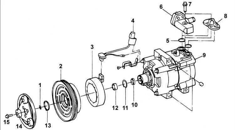 7. система кондиционирования солярис 1. испаритель кондиционера солярис 2015г. 4 2008. подшипник муфты кондиционера акцент тагаз.