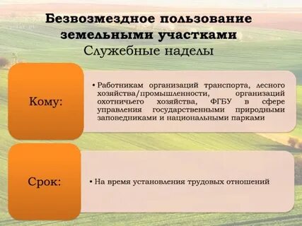 Срок служебного надела