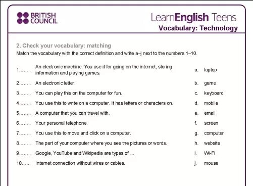 Match vocabulary with the correct definition. British Council задания. Vocabulary ответы. Английский язык British Council. Ответы по английскому языку British Council.