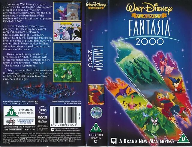 Uk vhs. Фантазия 2000 Fantasia 2000 1999. VHS 2000. VHS фантазия.