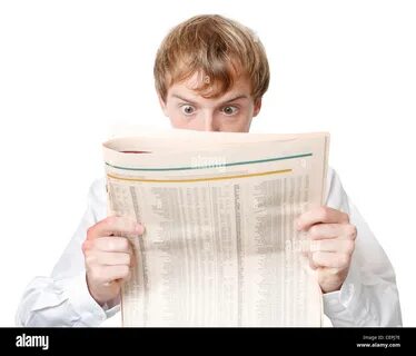 Is reading a newspaper