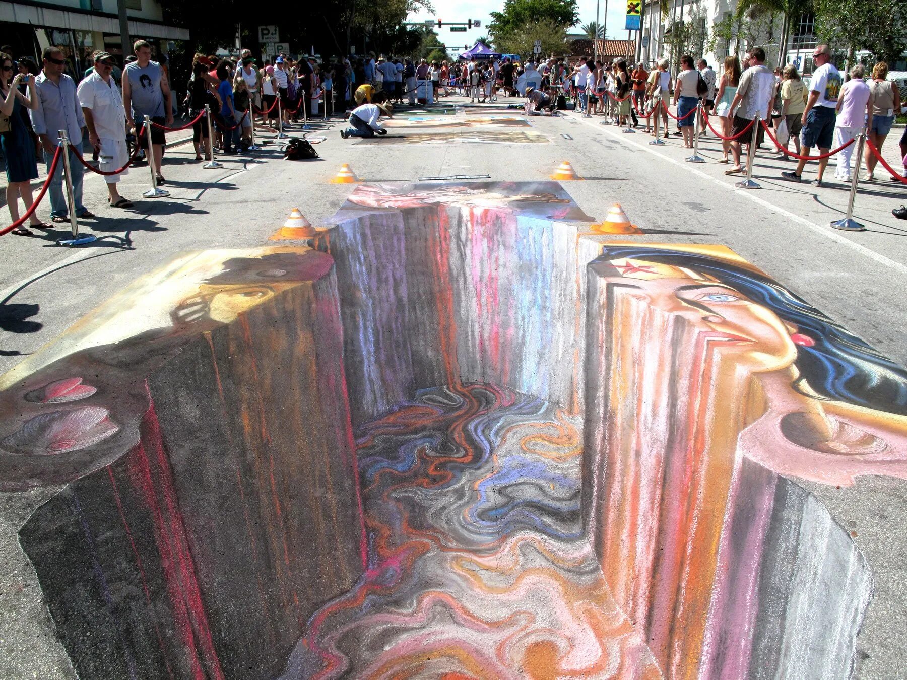 Скрипка на асфальте. Julian Beever картины. Мадоннари 3д. Живопись на асфальте.