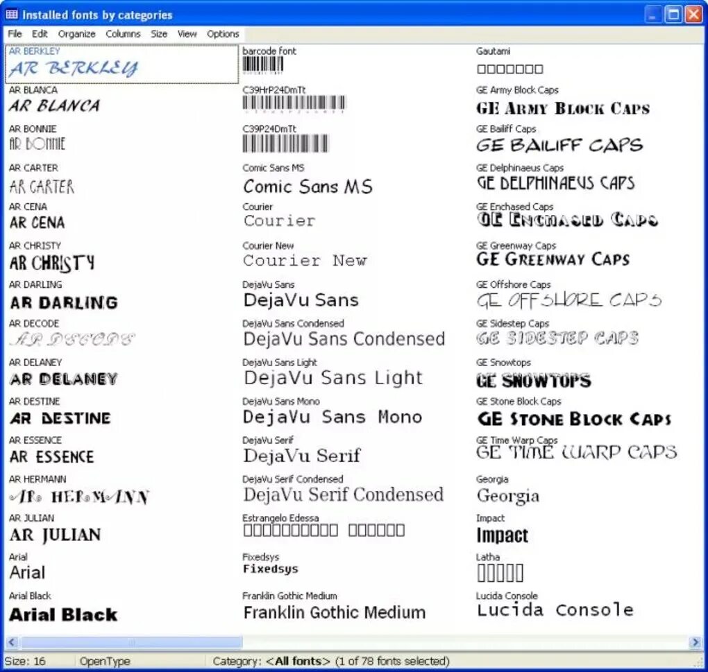 Названия шрифтов. Стандартные шрифты виндовс. Образцы шрифтов. Образцы стандартных шрифтов.