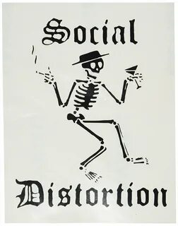 Buy Social Distortion Gothic Logo Rub On Sticker - Red in Cheap Price.