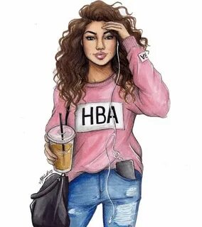 Девушки в нарисованном виде