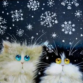 Новогодние обои на телефон с котиками