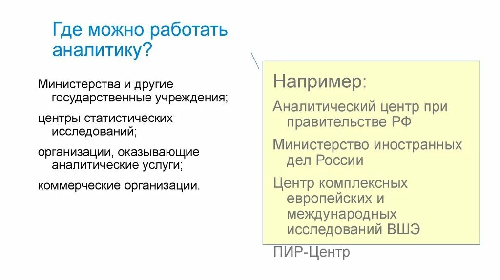 Какого работать аналитиком