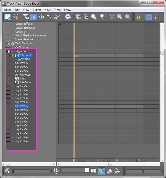 Dope Sheet. Dope Sheet Stacked 3dsmax curve Editor Error. Max tracks