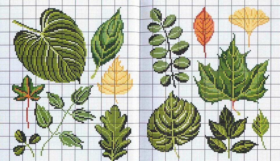 схемы листьев осенью. схемы листьев осенью. вышивка осенние листья. схемы для вышивки. схемы листьев осенью.