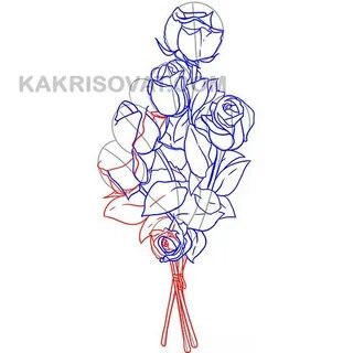 Букет карандашом