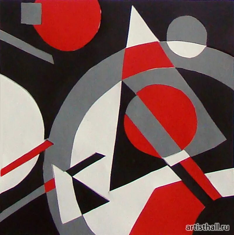 контрастная композиция из геометрических фигур.