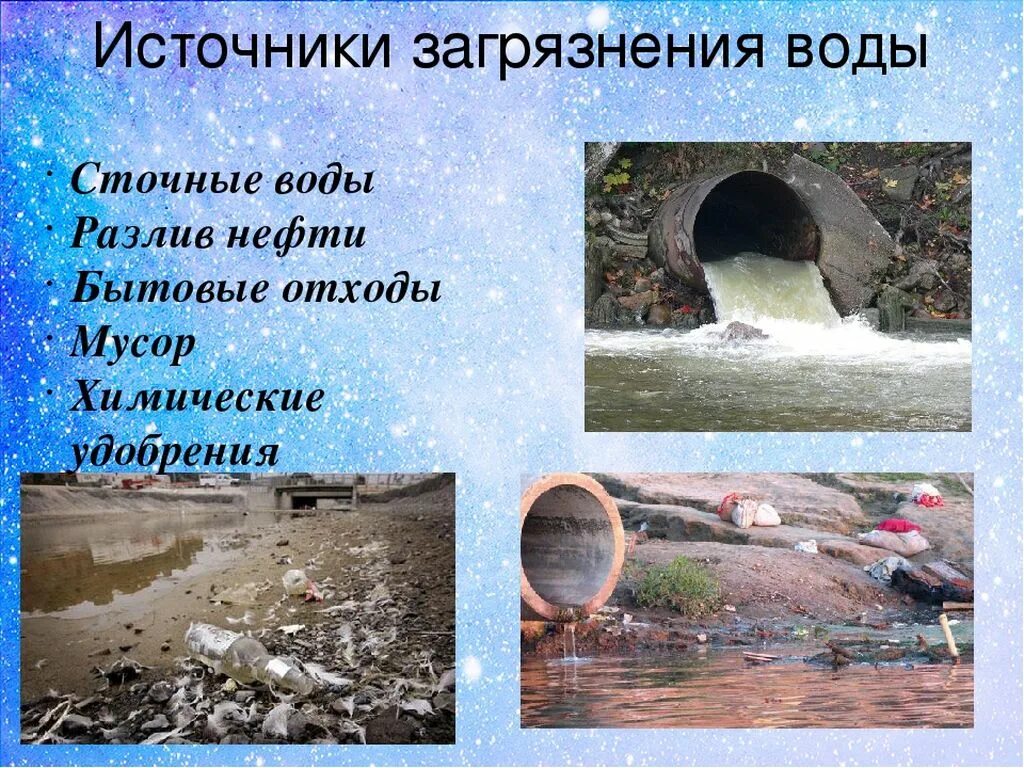 Источники загрязнения воды. Основные источники загрязнения воды. Основные загрязнители воды. Причины загрязнения источников водоснабжения.