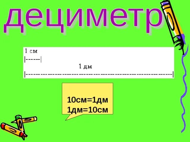 1 Дециметр. Полоска 1 дм. 1 Дм в см. 10 См 10 дм.