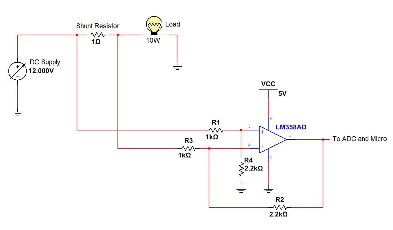 Датчик тока на lm358 и шунте. Датчик тока на операционном усилителе lm358. Датчик тока для ардуино схема. Схема усилитель напряжения шунта.
