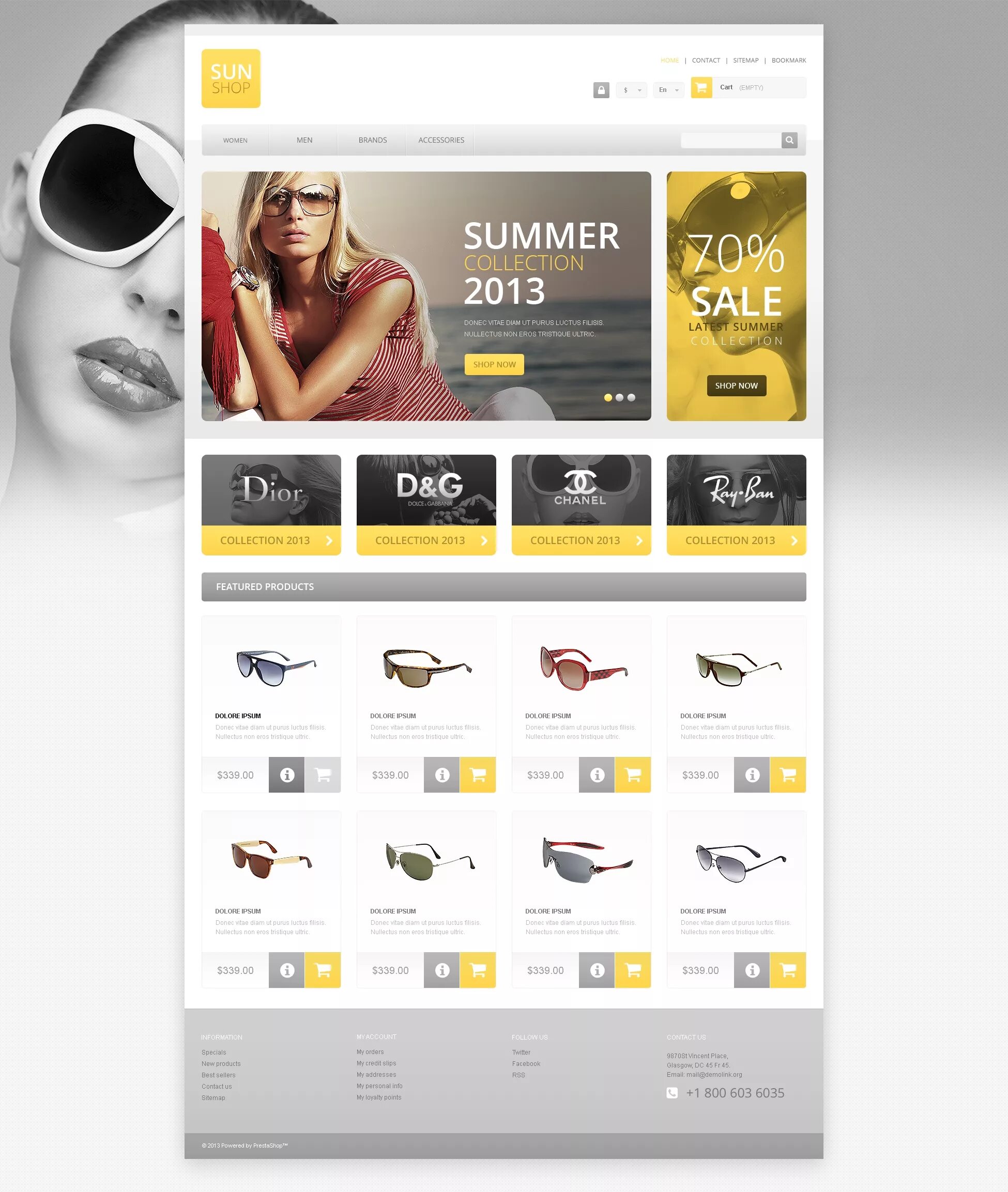 Shops page