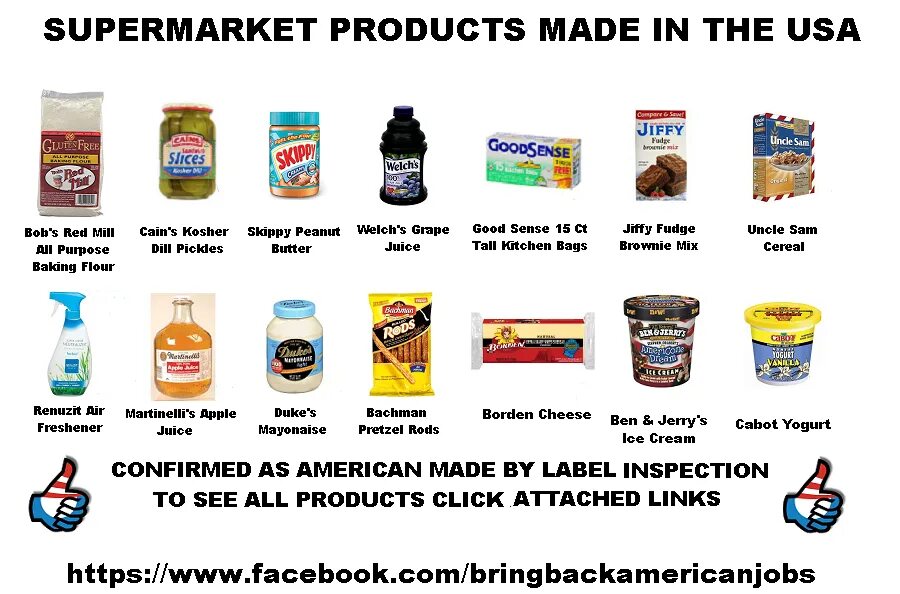 American products. American product Labels. Supermarket products. Product from USA. Us com product