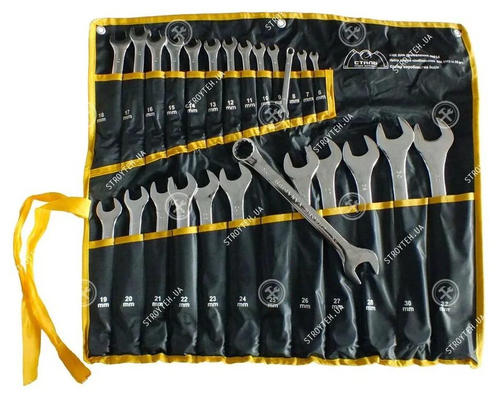 Набор ключей сталь. Набор ключей force cr-v 80242. Набор ключей в чехле 25шт. Набор ключей комбинированных 25шт. 8-17мм (63414).