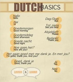 Language in holland