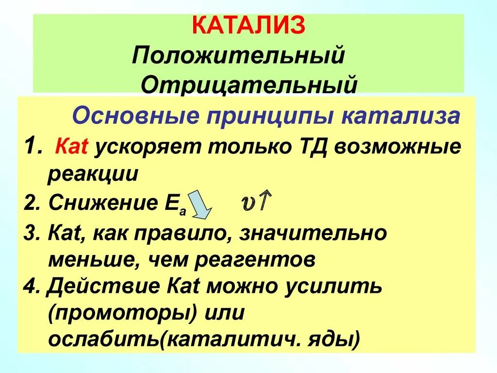 Какой катализ. Отрицательный катализ примеры. Катализ виды катализа. Общие принципы катализа. Положительный и отрицательный катализ.