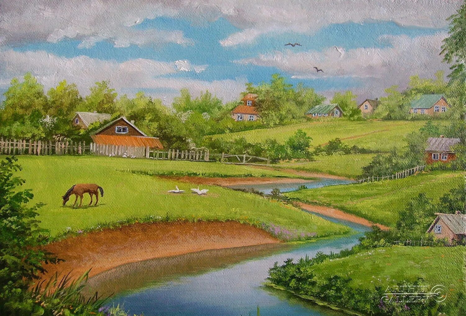 Сельская местность рисунок. Сельский пейзаж с речкой детский. Татарская деревня пейзаж. Татарская деревня рисунок. Живопись природа деревня с мечетью.
