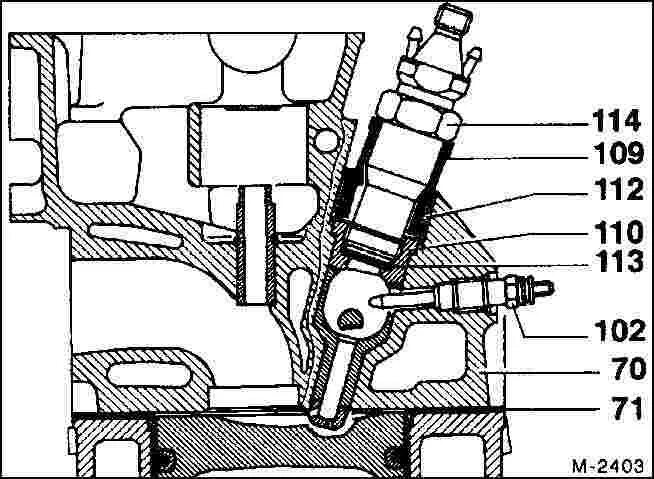 Removal and installation of fuel injectors (Mercedes-Benz W210 1996-2002: Gasoli
