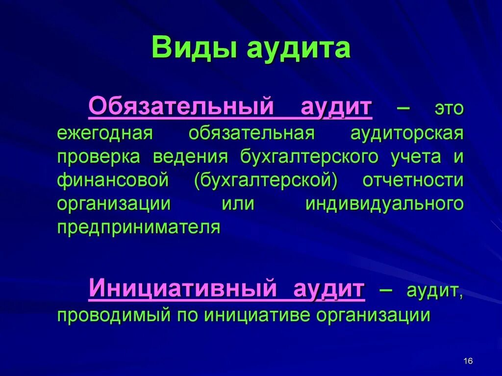 Основные виды аудита. Виды аудита. Виды инициативного аудита. Виды аудиторских проверок. Виды аудиторских проверок инициативный и обязательный аудит.