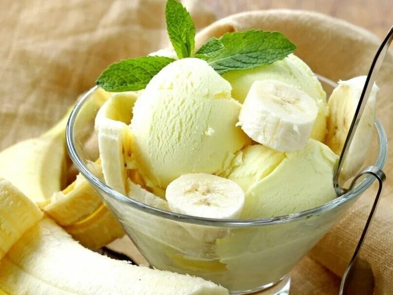Мороженое. Мороженое банан. Низкокалорийное мороженое. Банановое мороженое домашнее.