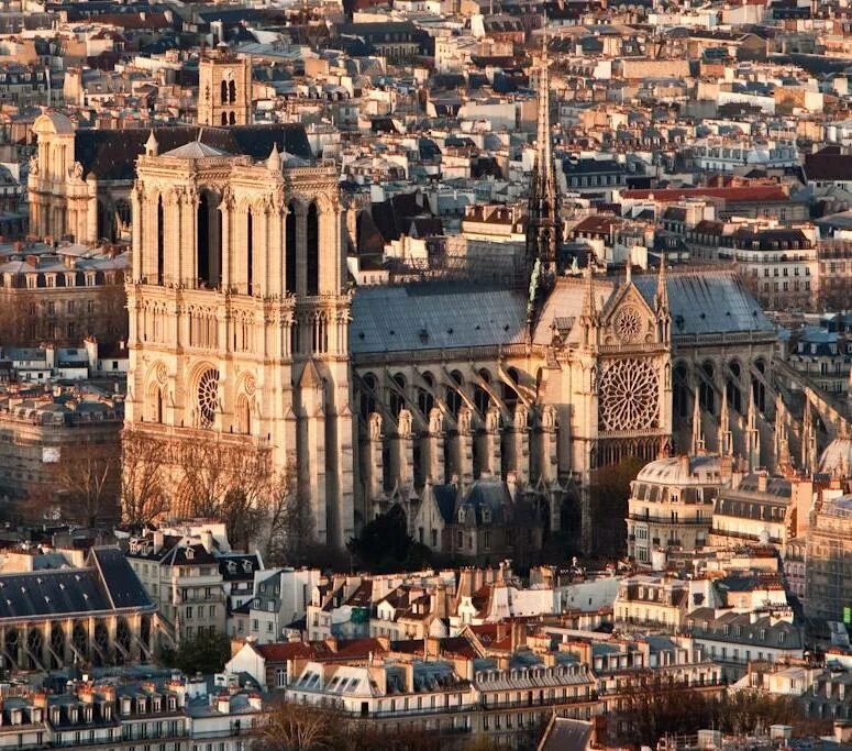 Нотр дам это. Вид на Париж с собора Парижской Богоматери. Нотр дам де пари здание.