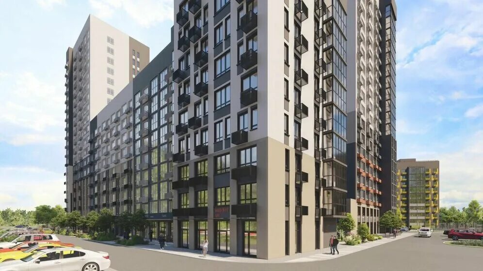 орлово-денисовский проспект 19к1. коммерция от застройщика. входная группа в офисное здание. фасады офисов в жилых домах. жк великобритания ульяновск.