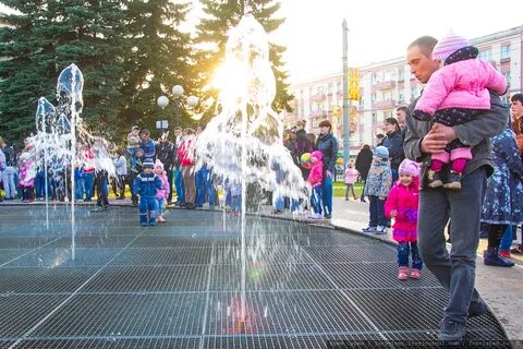 Открытие фонтанов в твери