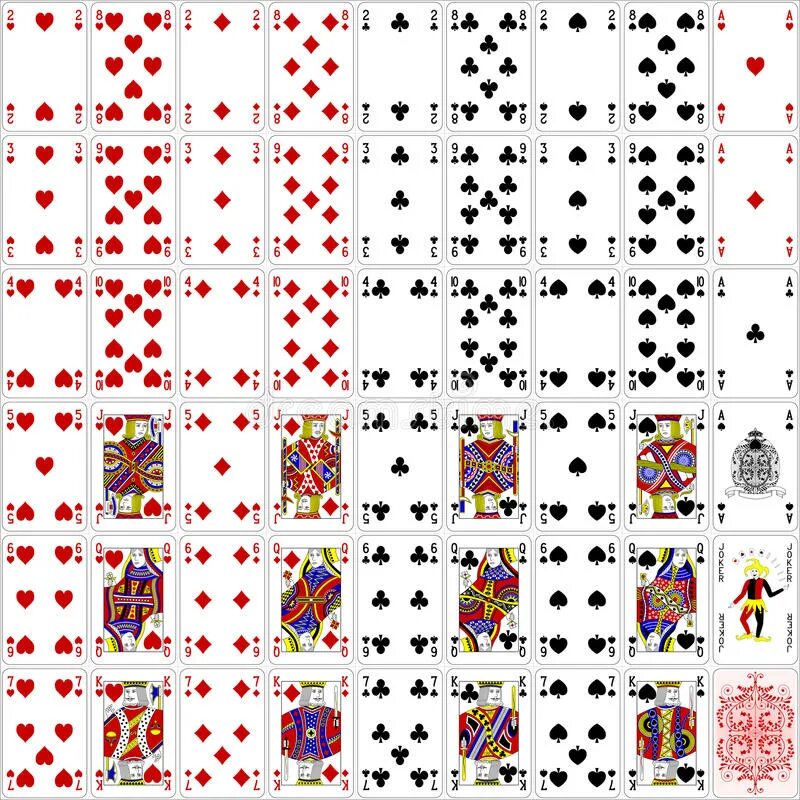 Карты playing Cards Full Deck. Набор игровых карт для покера. Покерные карты для печати. Карты для покера для печати.